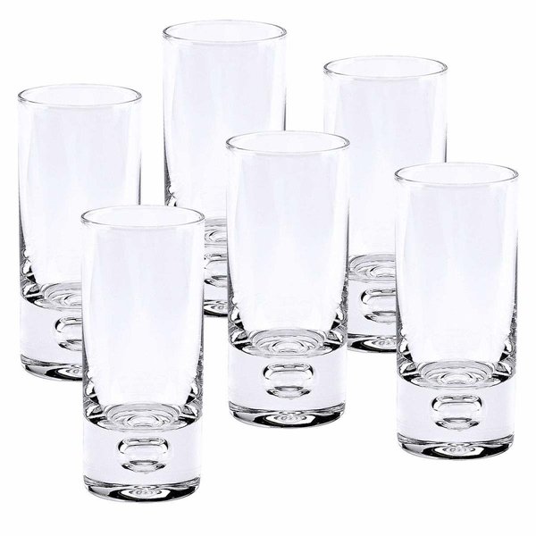 Tarifa 3 oz 3 oz Mouth Blown Crystal Shot or Vodka Glass Set, 6 Piece TA1847293